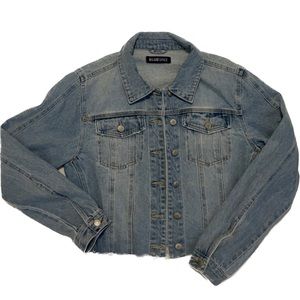 Blue Spice Long Sleeve Light Wash Denim Jean Jacket SZ L EUC